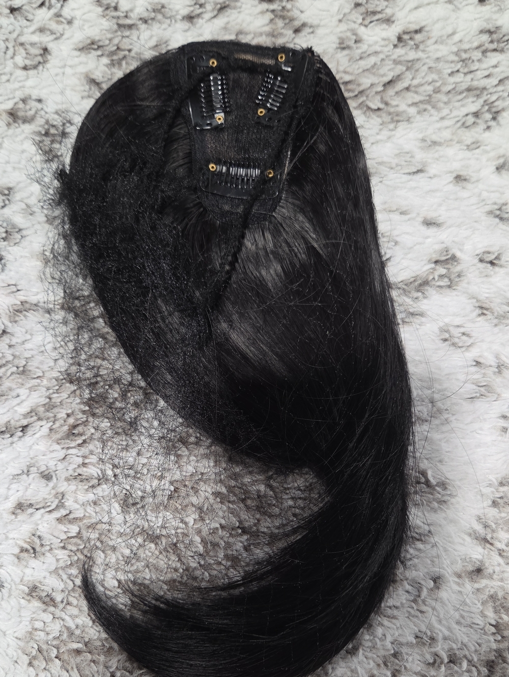 Black Clip-In Hairpiece for Women